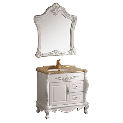 Chaozhou floor mounted modern pvc vanity bathroom cabinet with mirror